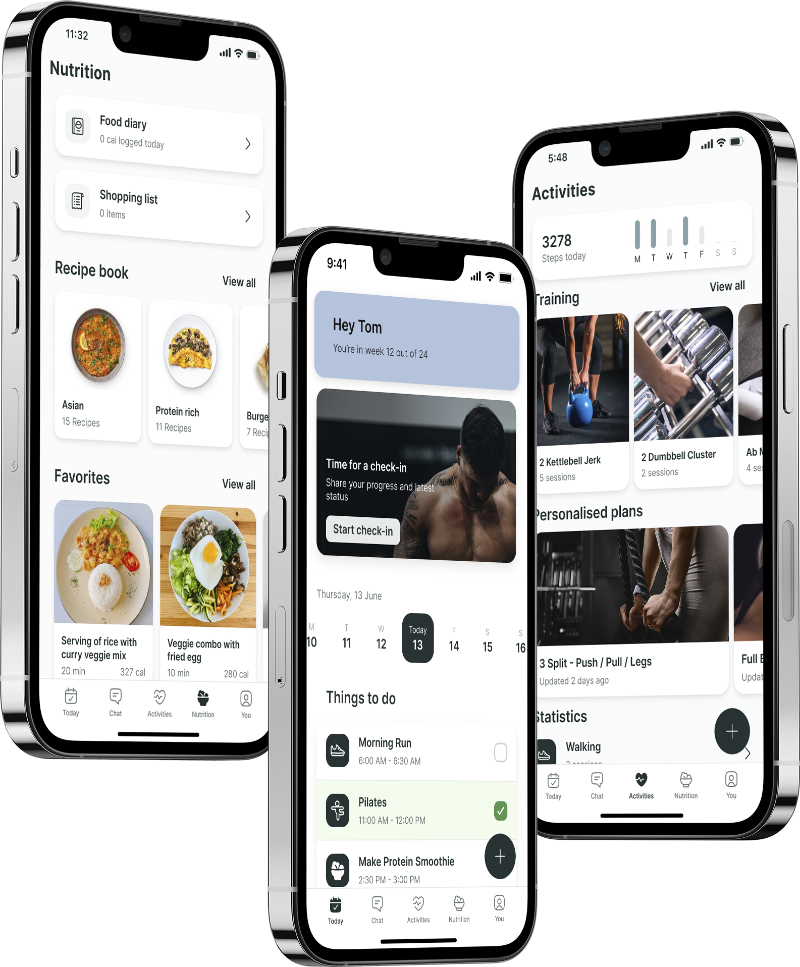 A mockup of the coaching app showcasing the features.